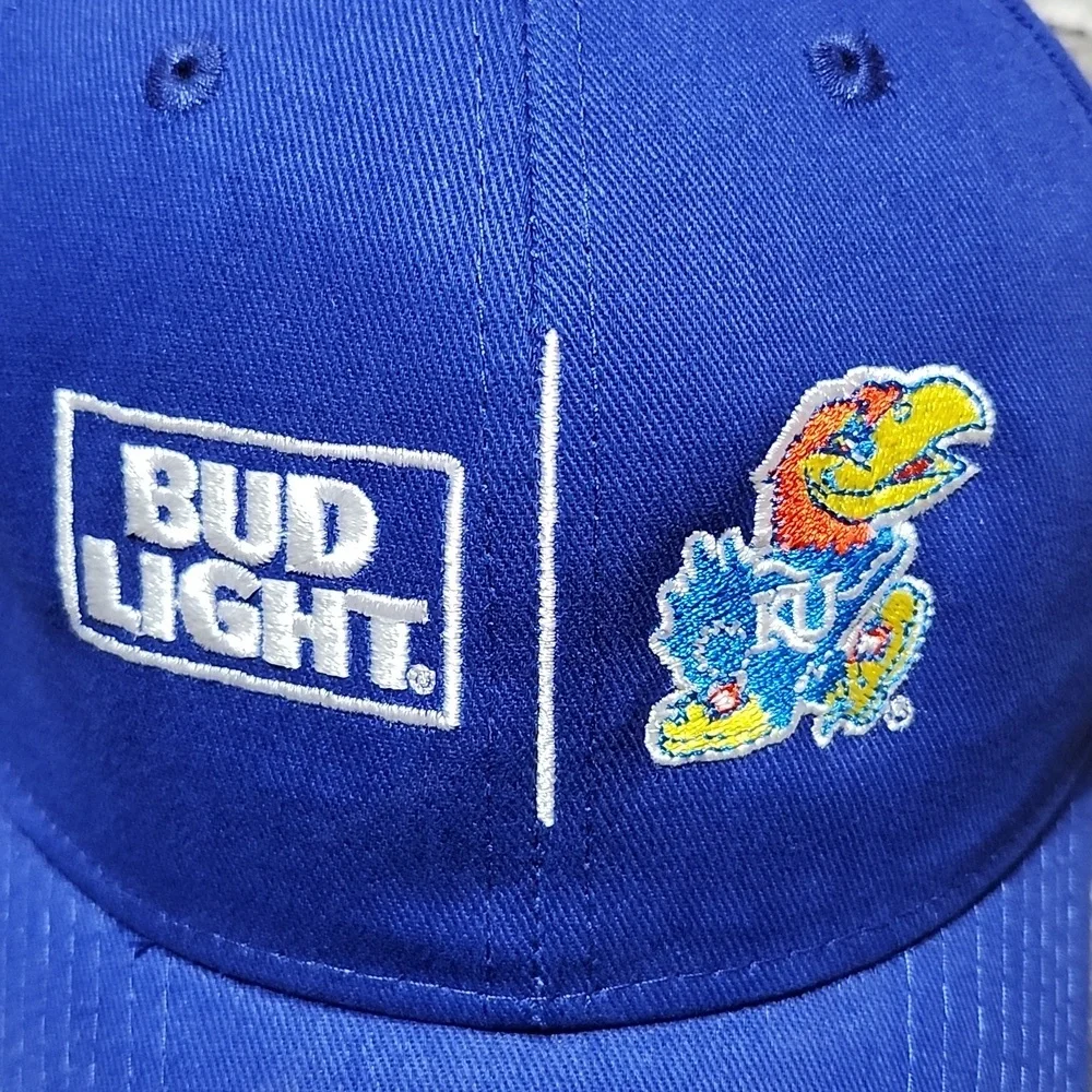 BUD LIGHT & KANSAS JAYHAWKS EMBROIDERED PARTNER OF KANSAS ATHLETICS CAP HAT
